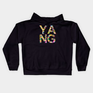 Yang, name, typography Kids Hoodie